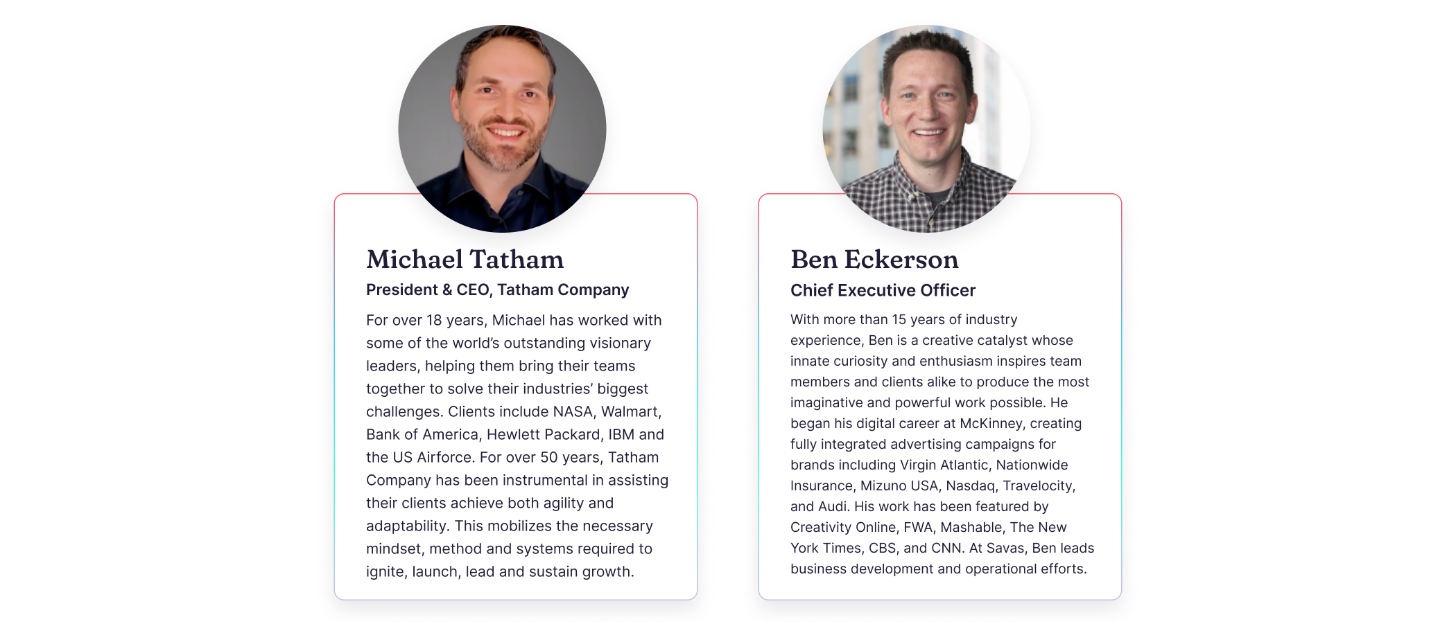 Tatham Webinar Speakers